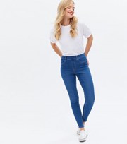 New Look Bright Blue Mid Rise Life & Shape Emilee Jeggings